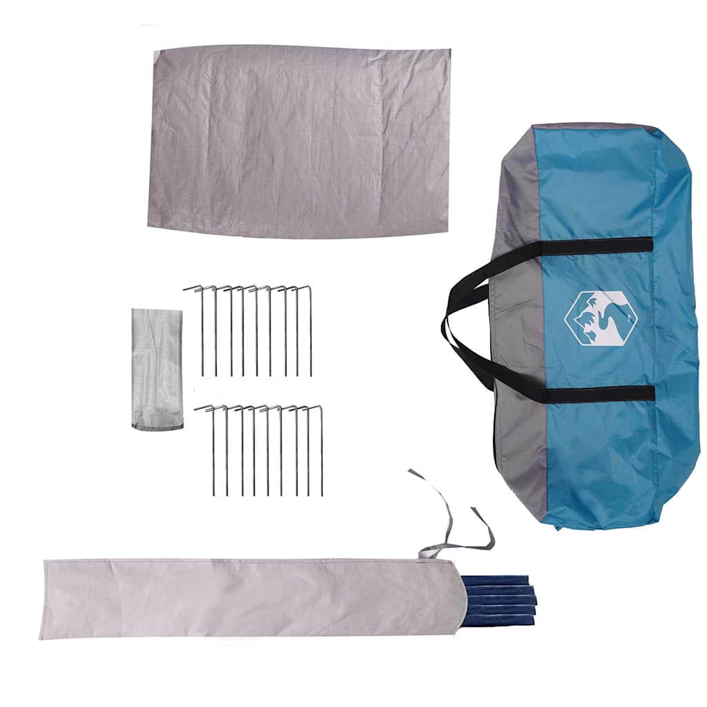 vidaXL Teepee Tent 10-Person Blue and Grey 567 x 470 x 242 cm