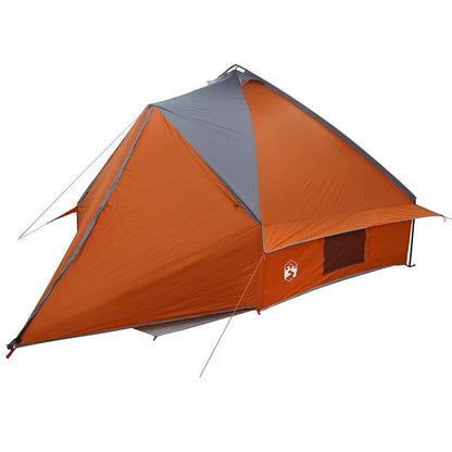 vidaXL Teepee Tent 10-Person Grey and Orange 567 x 470 x 242 cm