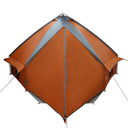vidaXL Teepee Tent 10-Person Grey and Orange 567 x 470 x 242 cm