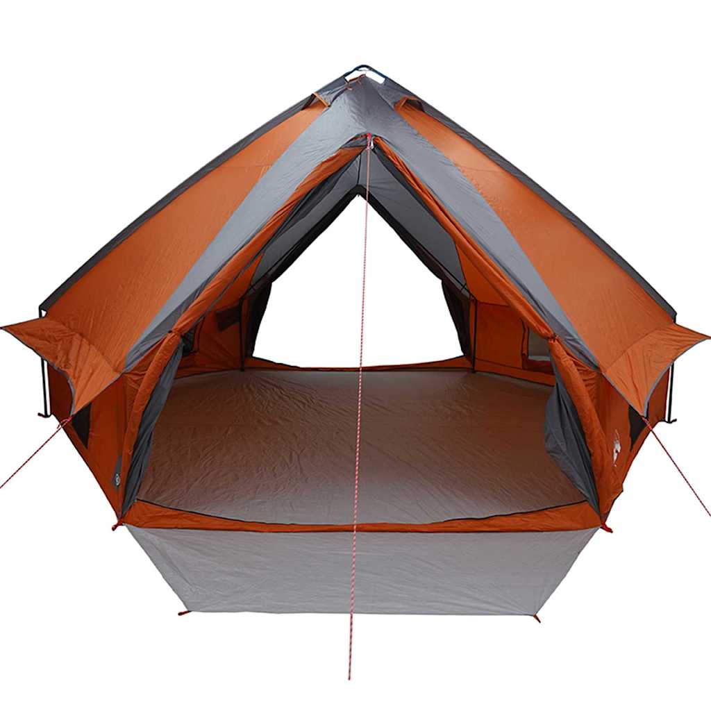 vidaXL Teepee Tent 10-Person Grey and Orange 567 x 470 x 242 cm