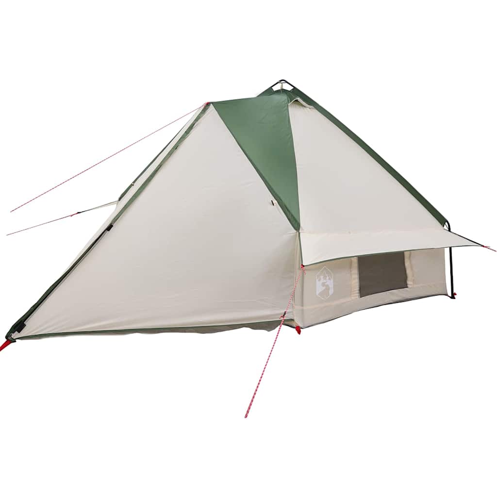 vidaXL Teepee Tent 8-Person Green and White 490 x 410 x 210 cm