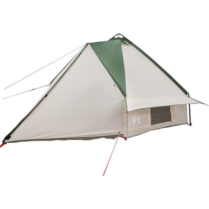 vidaXL Teepee Tent 8-Person Green and White 490 x 410 x 210 cm