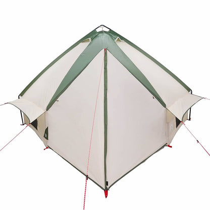 vidaXL Teepee Tent 8-Person Green and White 490 x 410 x 210 cm