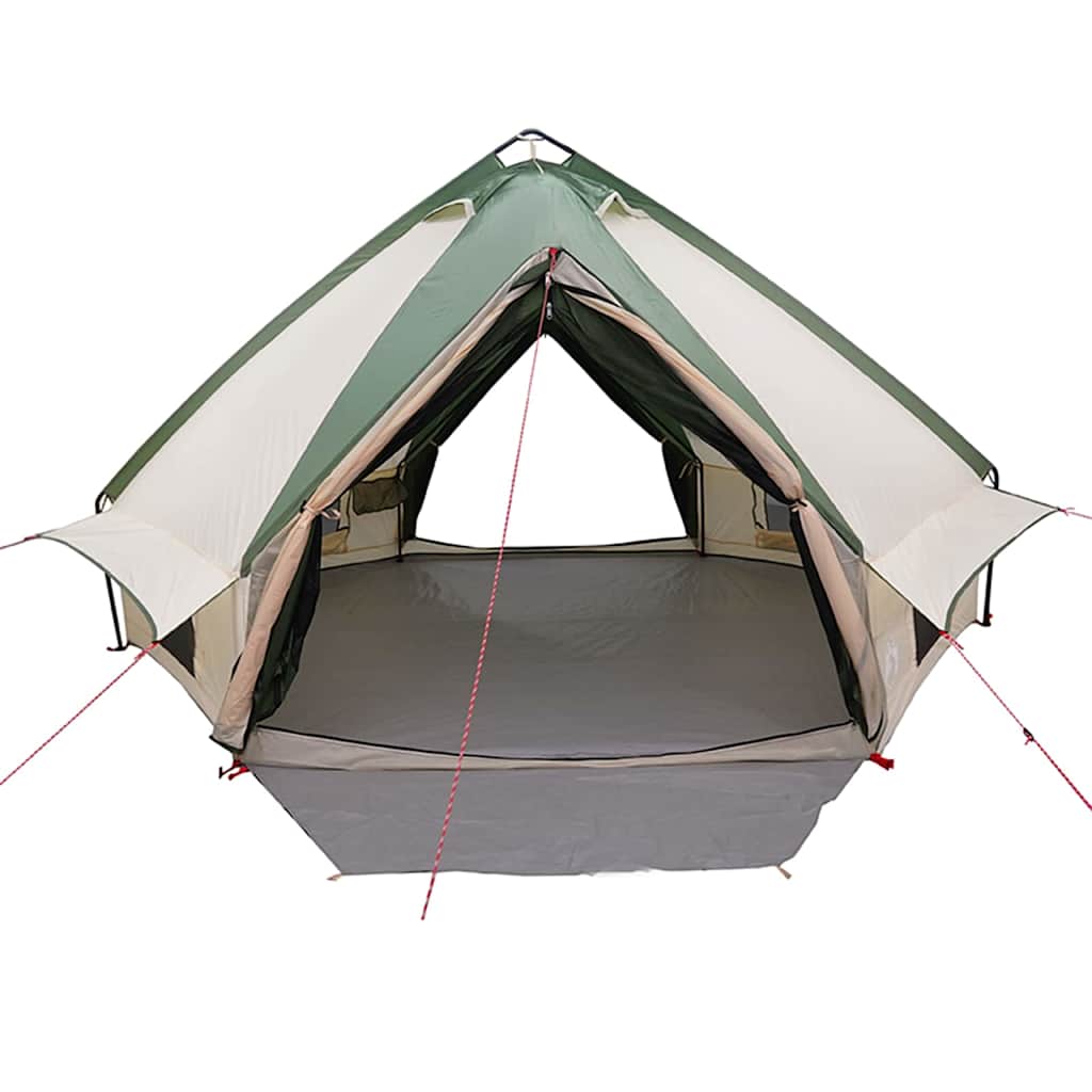 vidaXL Teepee Tent 8-Person Green and White 490 x 410 x 210 cm