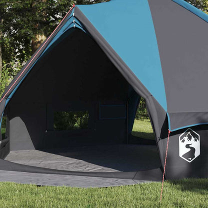 vidaXL Teepee Tent 8-Person with Roof Blue and Grey 490 x 410 x 210 cm
