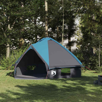 vidaXL Teepee Tent 8-Person with Roof Blue and Grey 490 x 410 x 210 cm