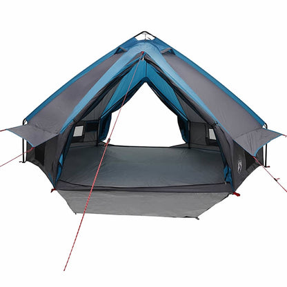 vidaXL Teepee Tent 8-Person with Roof Blue and Grey 490 x 410 x 210 cm