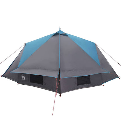 vidaXL Teepee Tent 8-Person with Roof Blue and Grey 490 x 410 x 210 cm