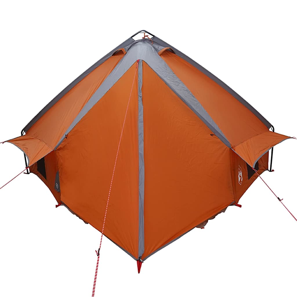 vidaXL Teepee Tent 8-Person Grey and Orange 490 x 410 x 210 cm