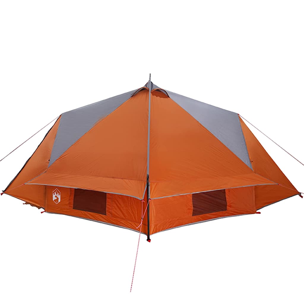 vidaXL Teepee Tent 8-Person Grey and Orange 490 x 410 x 210 cm
