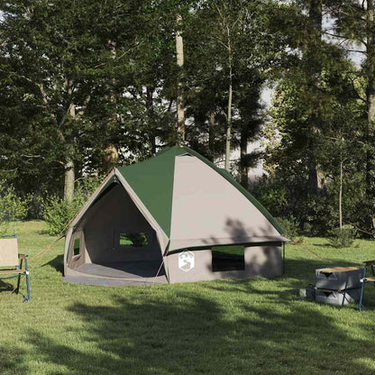 vidaXL Teepee Tent 6-Person Green and White 431 x 366 x 185 cm