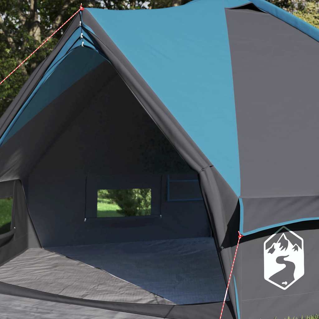 vidaXL Teepee Tent 6-Person with Roof Blue and Grey 431 x 366 x 185 cm