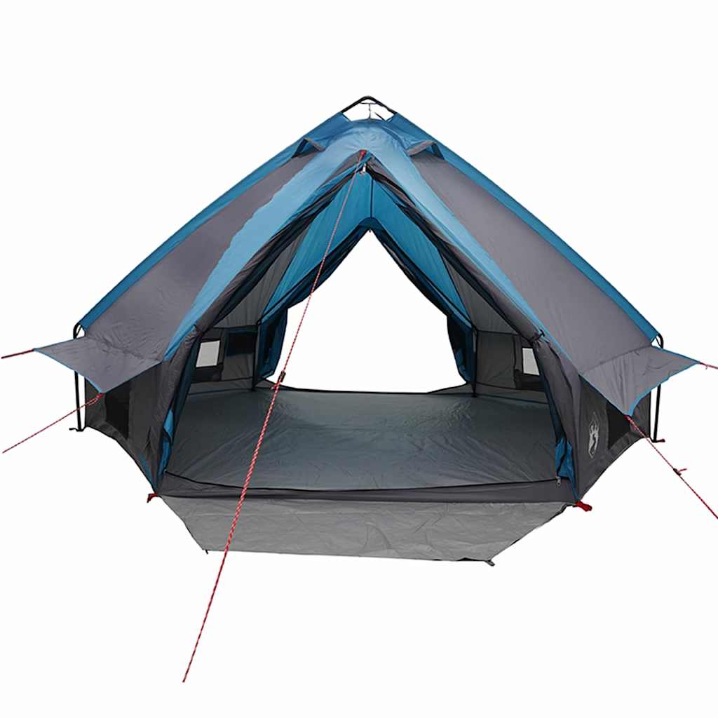 vidaXL Teepee Tent 6-Person with Roof Blue and Grey 431 x 366 x 185 cm