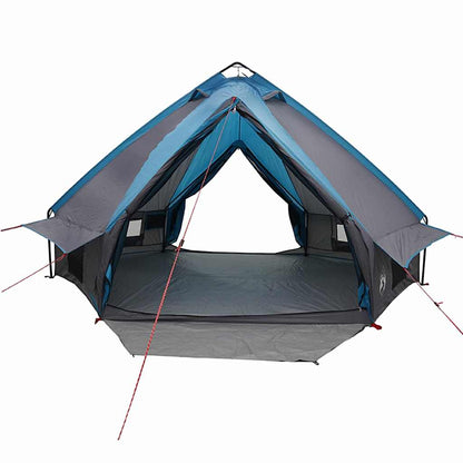 vidaXL Teepee Tent 6-Person with Roof Blue and Grey 431 x 366 x 185 cm
