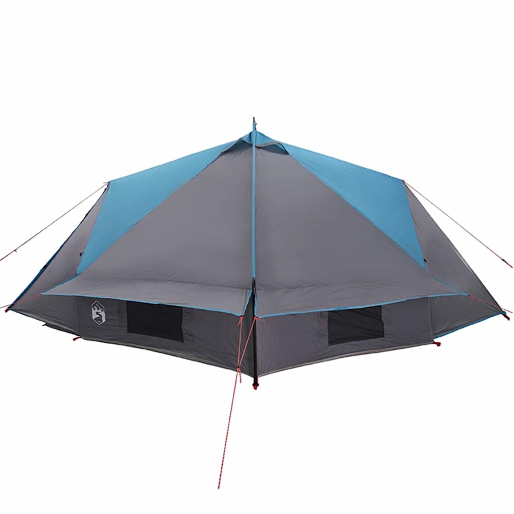 vidaXL Teepee Tent 6-Person with Roof Blue and Grey 431 x 366 x 185 cm