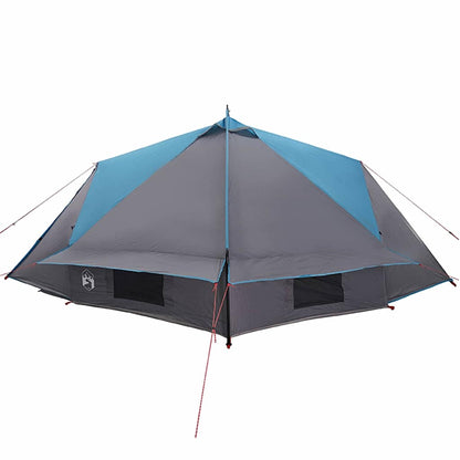 vidaXL Teepee Tent 6-Person with Roof Blue and Grey 431 x 366 x 185 cm