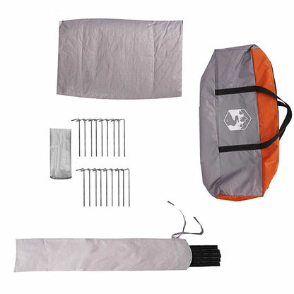 vidaXL Teepee Tent 6-Person Grey and Orange 431 x 366 x 185 cm