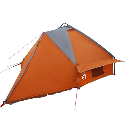 vidaXL Teepee Tent 6-Person Grey and Orange 431 x 366 x 185 cm