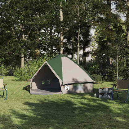 vidaXL Teepee Tent 4-Person Green and Grey 388 x 320 x 169 cm