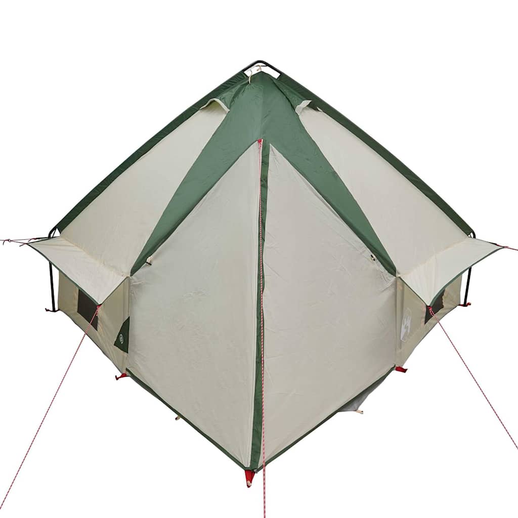 vidaXL Teepee Tent 4-Person Green and Grey 388 x 320 x 169 cm