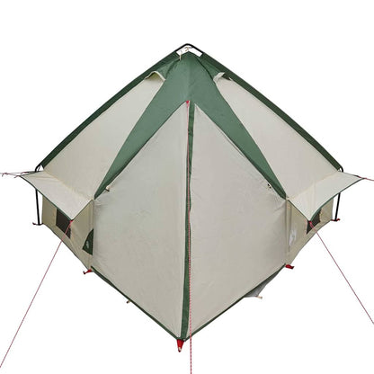 vidaXL Teepee Tent 4-Person Green and Grey 388 x 320 x 169 cm