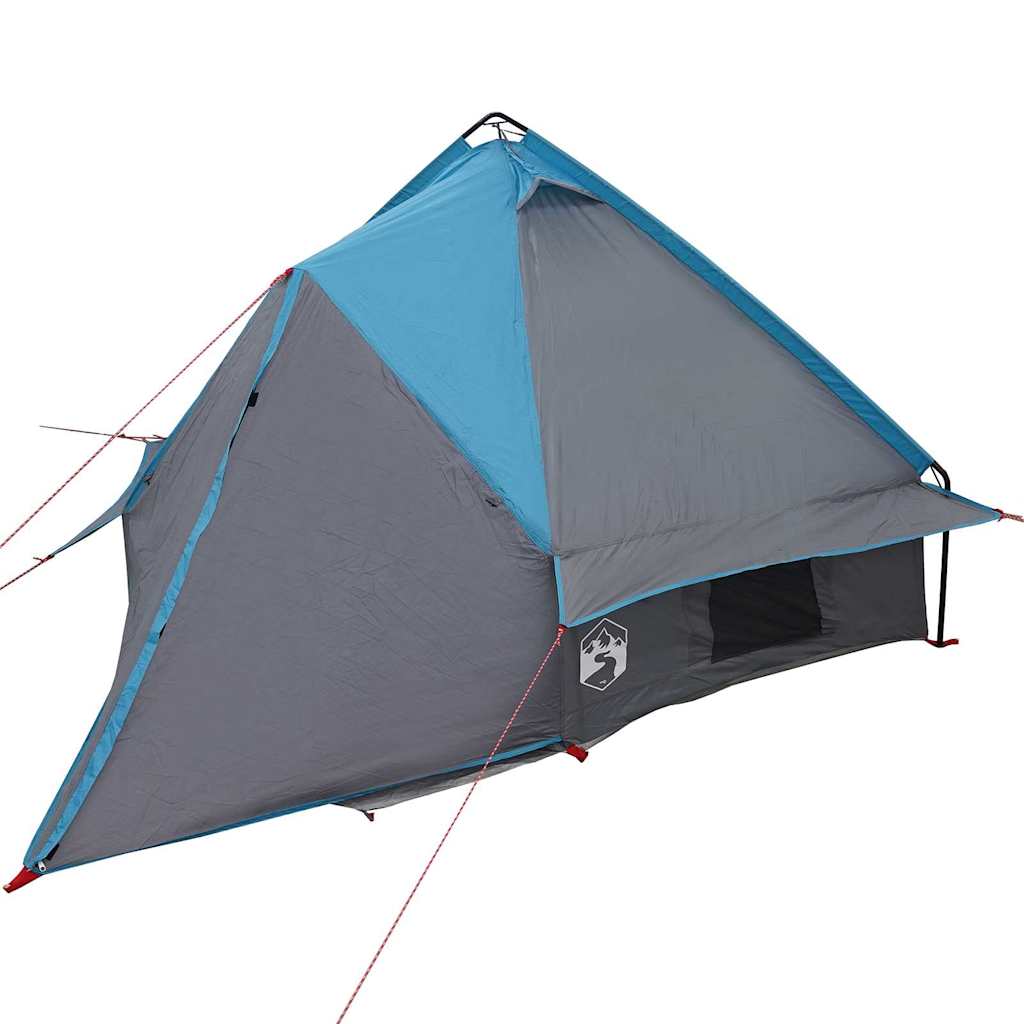 vidaXL Teepee Tent 4-Person with Roof Blue and Grey 388 x 320 x 169 cm