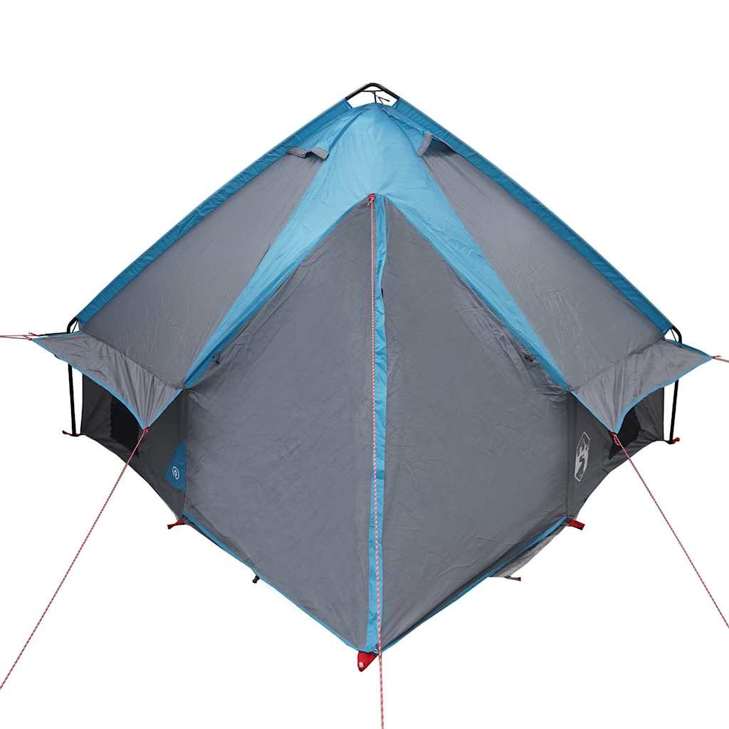 vidaXL Teepee Tent 4-Person with Roof Blue and Grey 388 x 320 x 169 cm