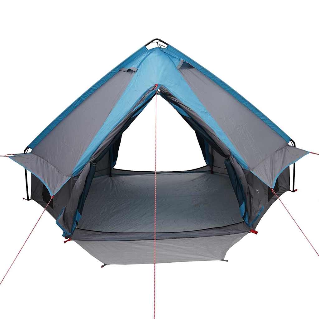 vidaXL Teepee Tent 4-Person with Roof Blue and Grey 388 x 320 x 169 cm