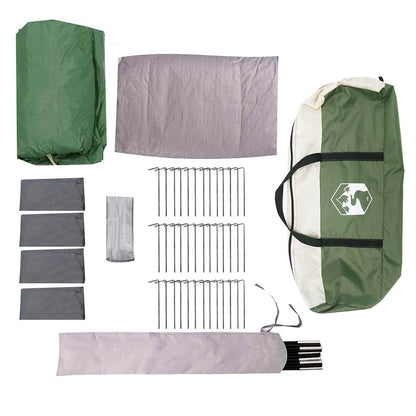 vidaXL Family Tent 20-Person Green and White 745 x 700 x 217 cm