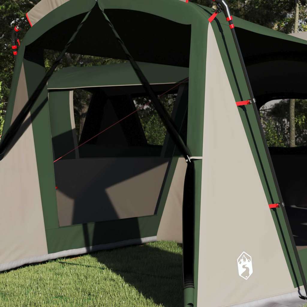 vidaXL Family Tent 20-Person Green and White 745 x 700 x 217 cm