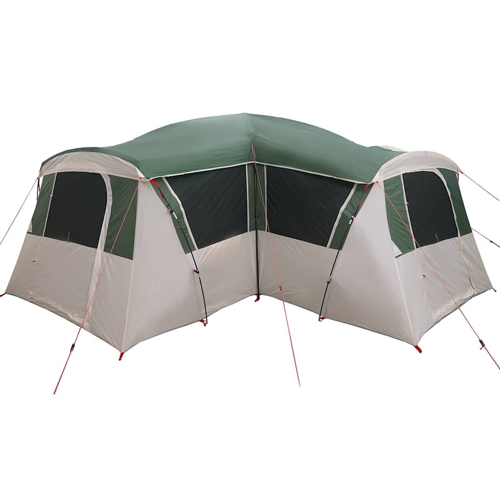 vidaXL Family Tent 20-Person Green and White 745 x 700 x 217 cm