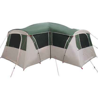 vidaXL Family Tent 20-Person Green and White 745 x 700 x 217 cm