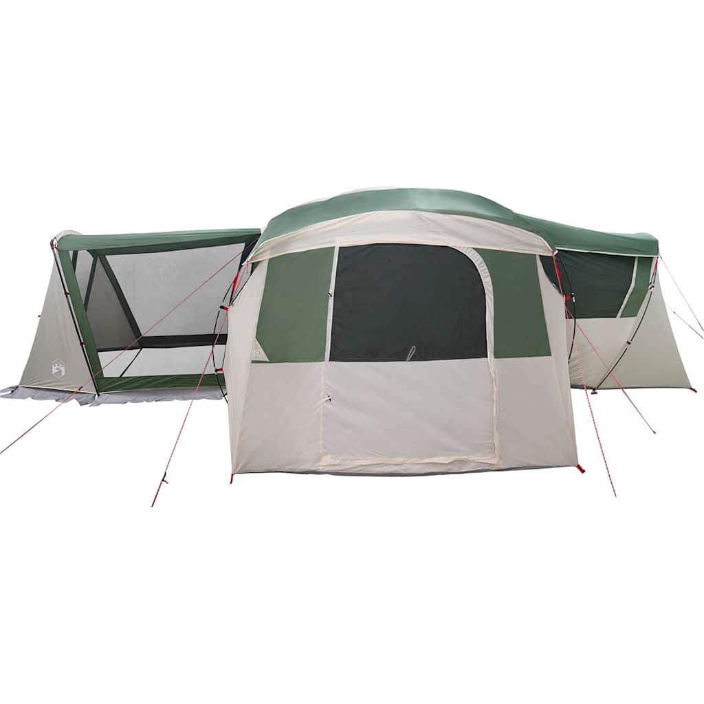 vidaXL Family Tent 20-Person Green and White 745 x 700 x 217 cm