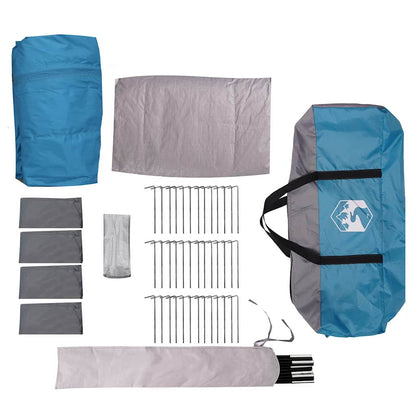 vidaXL Family Tent 20-Person Blue and Grey 745 x 700 x 217 cm