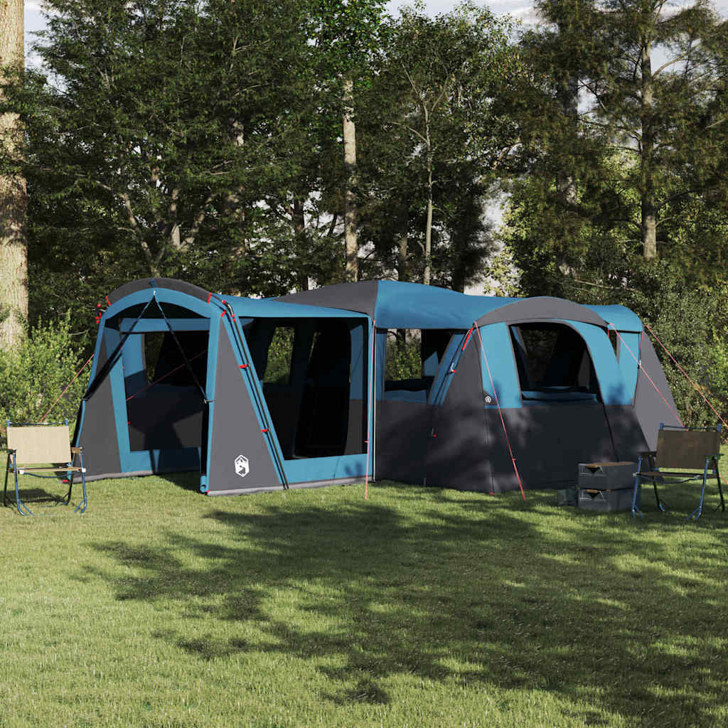 vidaXL Family Tent 20-Person Blue and Grey 745 x 700 x 217 cm