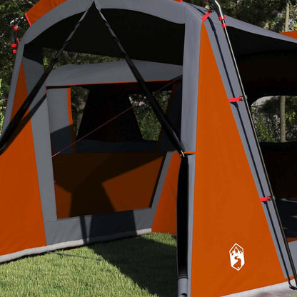 vidaXL Family Tent 20-Person Grey and Orange 745 x 700 x 217 cm