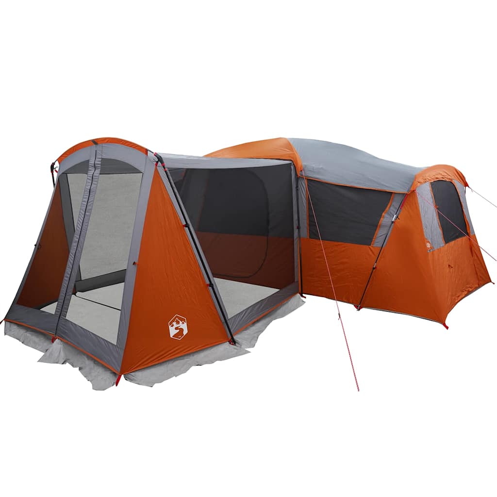 vidaXL Family Tent 20-Person Grey and Orange 745 x 700 x 217 cm