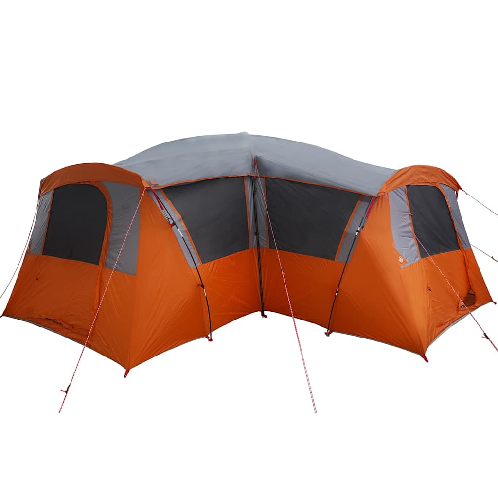 vidaXL Family Tent 20-Person Grey and Orange 745 x 700 x 217 cm