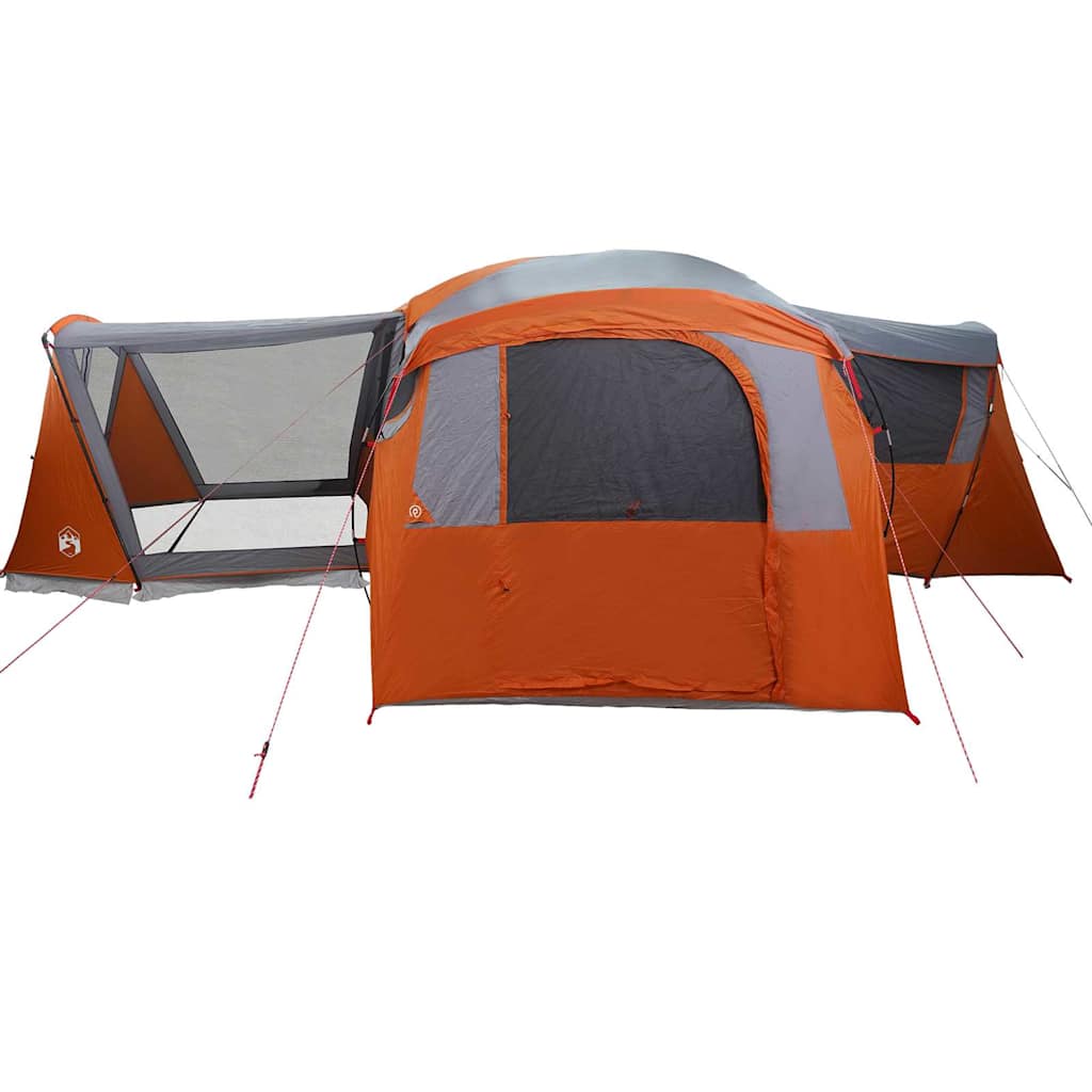 vidaXL Family Tent 20-Person Grey and Orange 745 x 700 x 217 cm