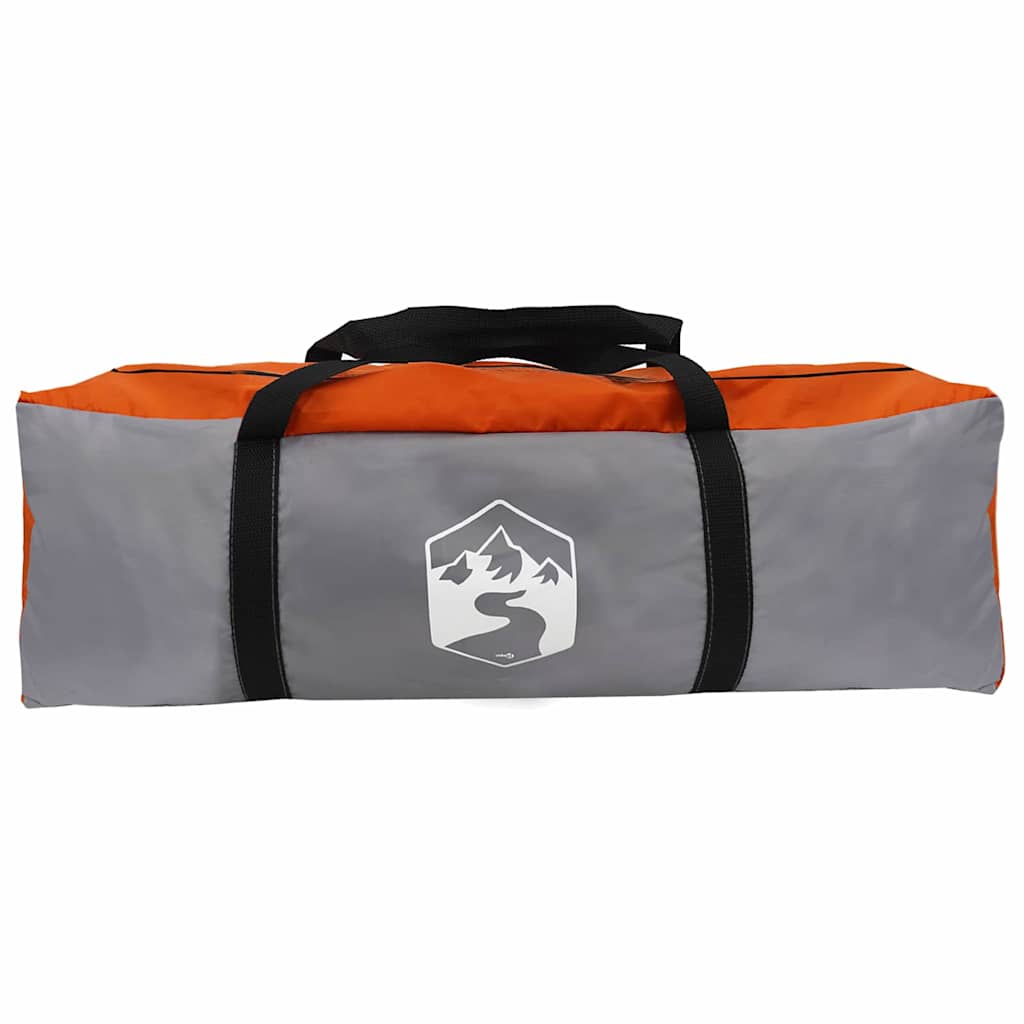 vidaXL Family Tent 10-Person Grey and Orange 460 x 430 x 214 cm