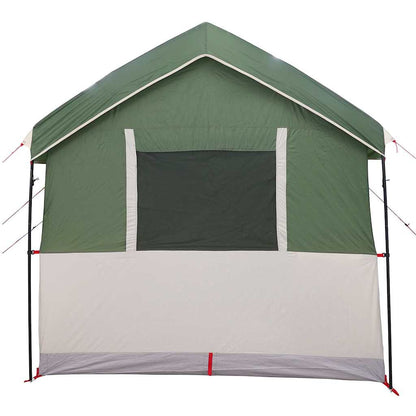 vidaXL Family Tent 4-Person Green and White 324 x 255 x 230 cm