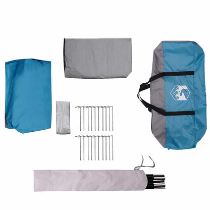 vidaXL Family Tent 4-Person with Roof Blue and Grey 324 x 255 x 230 cm