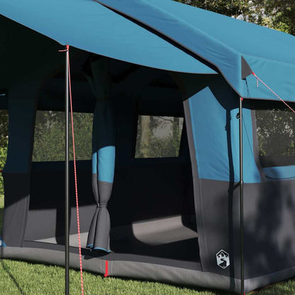 vidaXL Family Tent 4-Person with Roof Blue and Grey 324 x 255 x 230 cm