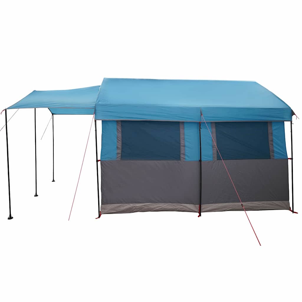 vidaXL Family Tent 4-Person with Roof Blue and Grey 324 x 255 x 230 cm