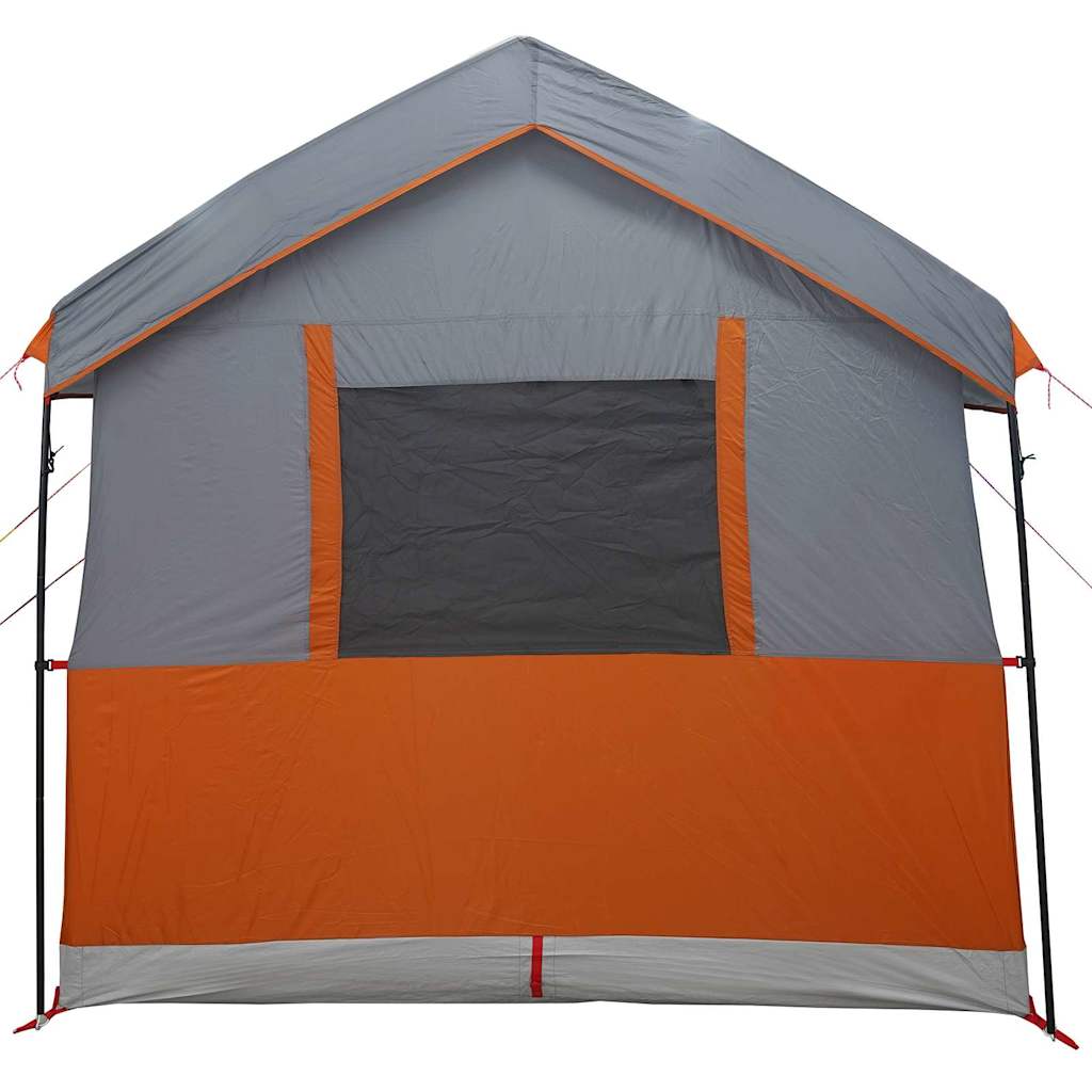 vidaXL Family Tent 4-Person Grey and Orange 324 x 255 x 230 cm