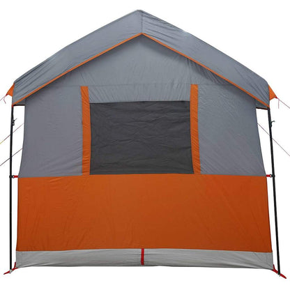 vidaXL Family Tent 4-Person Grey and Orange 324 x 255 x 230 cm