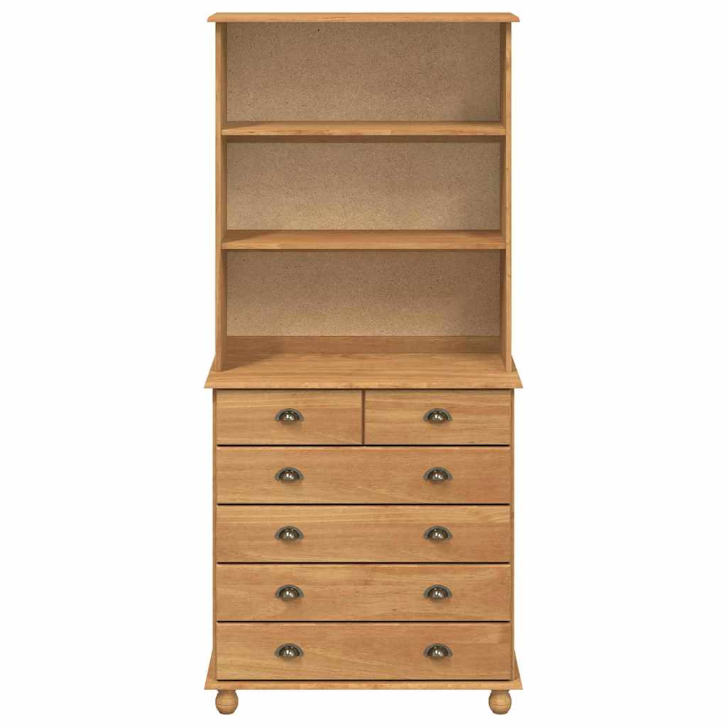 vidaXL Hutch ASKIM Honey Wax 91 x 40 x 200.5 cm Solid Pine Wood
