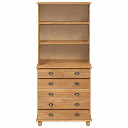 vidaXL Hutch ASKIM Honey Wax 91 x 40 x 200.5 cm Solid Pine Wood