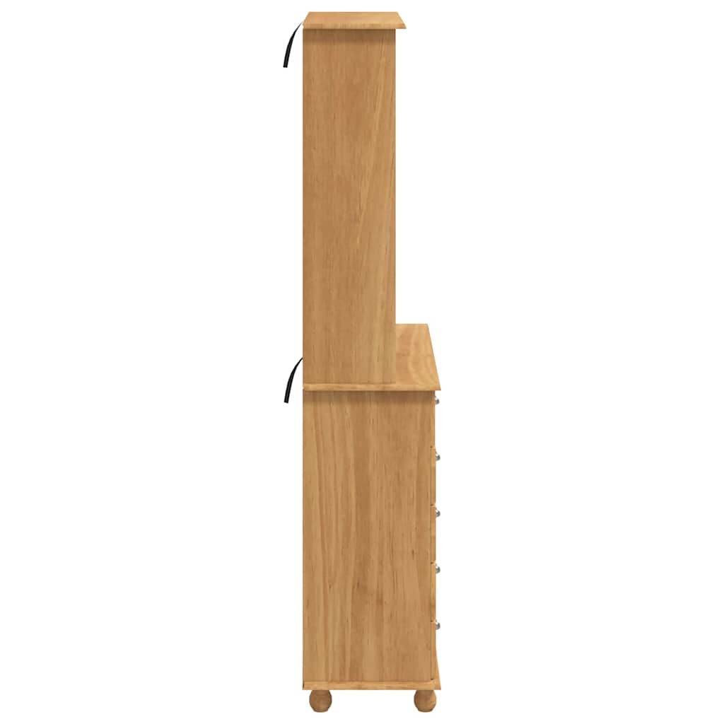 vidaXL Hutch ASKIM Honey Wax 91 x 40 x 200.5 cm Solid Pine Wood