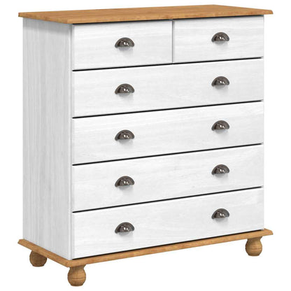 vidaXL Hutch ASKIM White 91 x 40 x 200.5 cm Solid Pine Wood